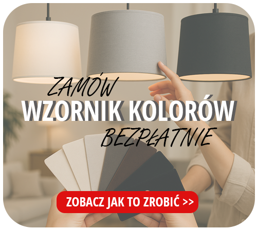 Nie wiesz na jaki kolor lampy się zdecydować? ✓ Zamów próbnik kolorów! ✓ Tylko u producenta oświetlenia LYSNE.PL ✓