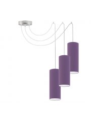 Designerska lampa wisząca pająk z fioletowymi tubami VIZELA T3