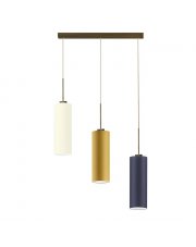 Kolorowa potrójna lampa wisząca nad stół BORNEO na listwie