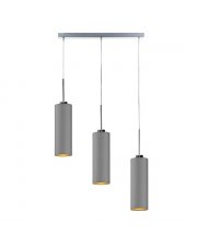 Potrójna lampa wisząca do salonu BORNEO GOLD w stylu skandynawskim