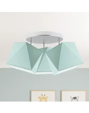 Miętowa 3 punktowa lampa sufitowa dla dzieci MINORKA z regulacją kąta padania światła