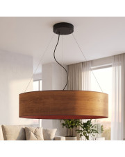 Duża lampa wisząca 80 cm do salonu PORTO ECO fi - 80 cm - kolor kasztanowy
