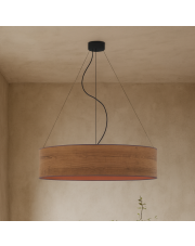 Duża lampa wisząca 80 cm do salonu PORTO ECO fi - 80 cm - kolor kasztanowy