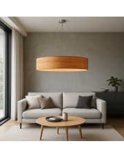 Nowoczesna lampa wisząca do salonu 100 cm PORTO ECO fi - 100 cm - kolor dąb sonoma