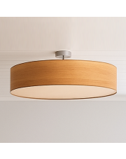 Nowoczesny żyrandol do salonu z abażurem 80 cm GRENADA ECO fi - 80 cm ECO - kolor dąb sonoma