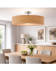 Nowoczesny żyrandol do salonu z abażurem 80 cm GRENADA ECO fi - 80 cm ECO - kolor dąb sonoma