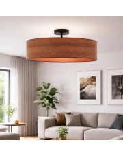Nowoczesna lampa sufitowa do salonu z okrągłym abażurem GRENADA ECO fi - 80 cm ECO - kolor kasztanowy