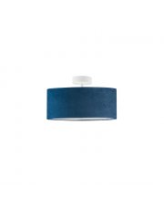 Granatowy plafon sufitowy z abażurem WENECJA VELUR fi - 30 cm kolor granatowy