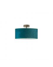 Designerska lampa przysufitowa w stylu urban jungle WENECJA VELUR fi - 30 cm kolor zieleń butelkowa