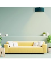 Designerska lampa przysufitowa w stylu urban jungle WENECJA VELUR fi - 30 cm kolor zieleń butelkowa