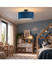 Lampa sufitowa do pokoju dziecka WENECJA VELUR fi - 40 cm kolor granatowy
