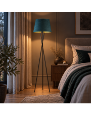 Metalowa lampa stojąca do salonu na 3 nogach TOKIO VELUR