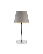 Szara lampka nocna w stylu skandynawskim SIENA VELUR