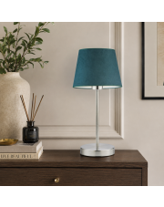 Minimalistyczna lampka nocna z welurowym abażurem SIENA VELUR