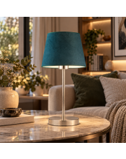 Minimalistyczna lampka nocna z welurowym abażurem SIENA VELUR