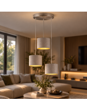 Asymetryczna lampa wisząca do salonu PUEBLO VELUR