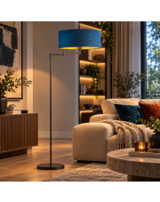 Nowoczesna lampa podłogowa z ruchomym kloszem CANCUN VELUR