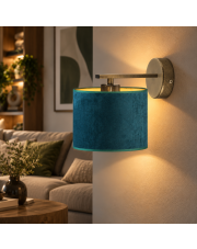 Nowoczesna lampa ścienna z abażurem LUANDA VELUR