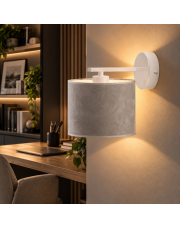 Biały kinkiet ścienny w stylu hygge LUANDA VELUR