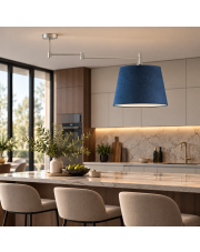 Regulowana lampa sufitowa do kuchni TAMPA VELUR z welurowym kloszem