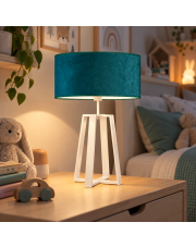 Srebrna lampa stołowa na czworonogu THOR VELUR