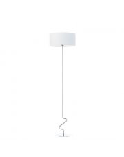 Biała lampa podłogowa do sypialni JERSEY