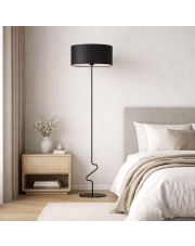 Lampa podłogowa do salonu JERSEY w klasycznej czerni