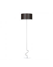 Brązowa lampa podłogowa do sypialni JERSEY