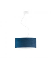 Lampa wisząca nad stół HAJFA VELUR fi - 40 cm - kolor granatowy