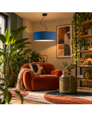 Regulowana lampa do jadalni HAJFA VELUR fi - 60 cm kolor granatowy