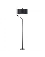 Czarna lampa stojąca do salonu TESALLIA 