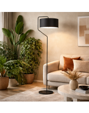 Lampa stojąca czarna do salonu TESALLIA 