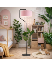 Różowa lampa podłogowa LED do pokoju dziecka TESALLIA z abażurem 
