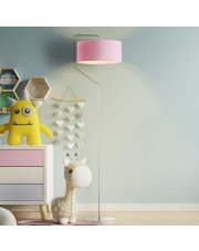 Różowa lampa podłogowa do pokoju dziecka TESALLIA 