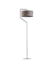 Czarna lampa stojąca TESALLIA z betonowymi akcentami