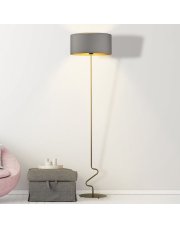 Uniwersalna lampa podłogowa JERSEY GOLD ze złotymi detalami