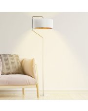 Biało-złota lampa stojąca w stylu glamour TESALLIA GOLD