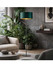 Lampa stojąca butelkowa zieleń do sypialni TESALLIA GOLD w stylu urban jungle