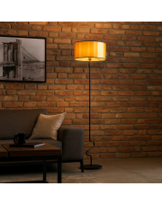 Czarno-złota lampa podłogowa w stylu glamour JERSEY MIRROR