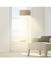 Skandynawska lampa podłogowa do czytania w salonie MORONI ECO