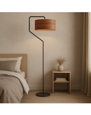 Lampa stojąca czarna do sypialni TESALLIA ECO