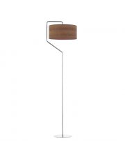 Nowoczesna lampa stojąca z kloszem w kolorze kasztanowym TESALLIA ECO