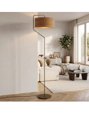 Lampa stojąca w stylu skandynawskim TESALLIA ECO z abażurem w kolorze dębu sonoma
