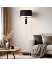 Czarna lampa stojąca do salonu BERMUDY
