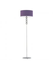 Kulista lampa stojąca na srebrnym stelażu BERMUDY