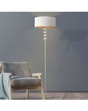 Srebrna lampa stojąca do salonu kule BERMUDY GOLD