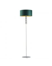 Srebrna lampa podłogowa do salonu BERMUDY GOLD w stylu urban jungle