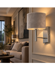 Skandynawska lampa ścienna do salonu TEGU VELUR