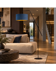 Lampa stojąca regulowana z wysięgnikiem do salonu BILBAO VELUR w stylu marynistycznym