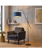 Lampa stojąca regulowana z wysięgnikiem do salonu BILBAO VELUR w stylu marynistycznym